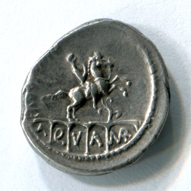 Coin showing Roman King Ancus Marcius.  Crawford 425/1 56 BC